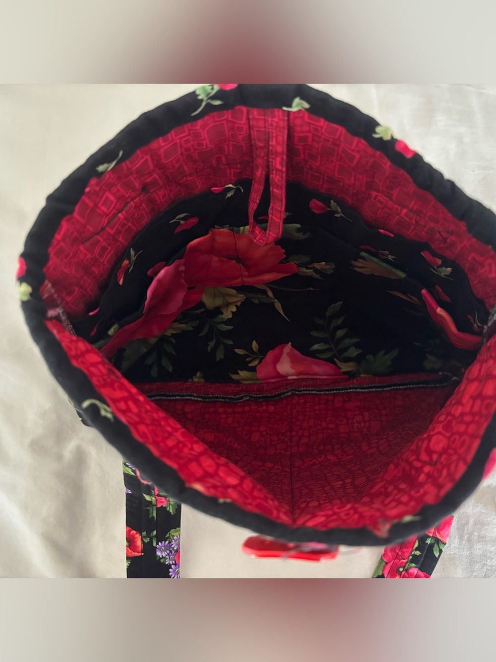 New Handmade Quilted Tote - Quality 100% Cotton Fabrics - Lined - Expert Quality - Picture 4 of 10